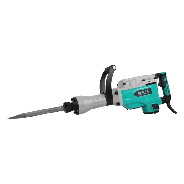 HI-MAX IC-065A Demolition Hammer with 1400W power | 1200 RPM speed| 30mm tool holder |16KG heavy-duty build.
