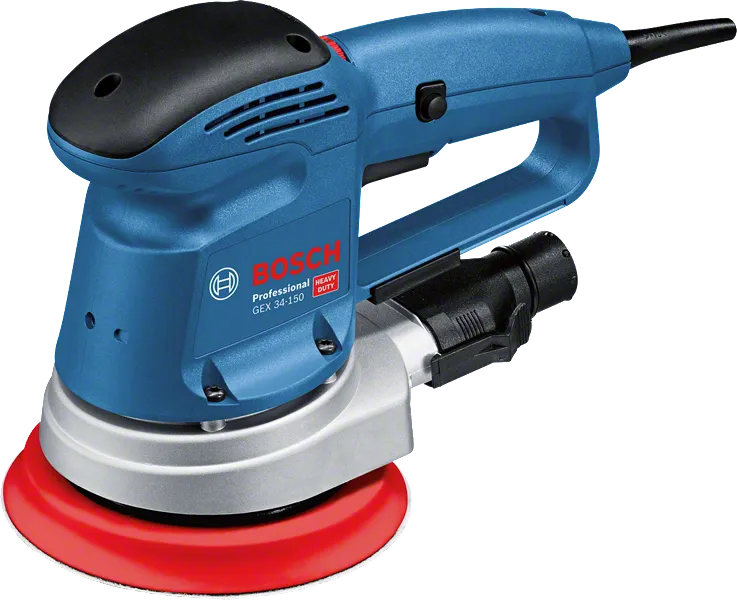 Bosch GEX 34-150 Professional Random Orbital Sander with 340W power | 150mm pad | 4mm orbit | variable 4,500–12,000 rpm speed | 1 Year Warranty