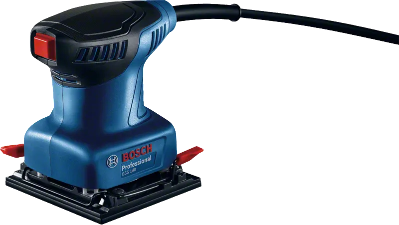 Bosch GSS 140 Professional Orbital Sander with 220W power | 101x112mm sanding plate | 14,000 rpm speed | 1.5mm orbit | 1 Year Warranty