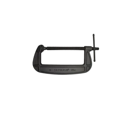 Taparia C Clamp made from drop-forged high-grade carbon steel | heat-treated body | I-section frame | Acme thread | Swivel head