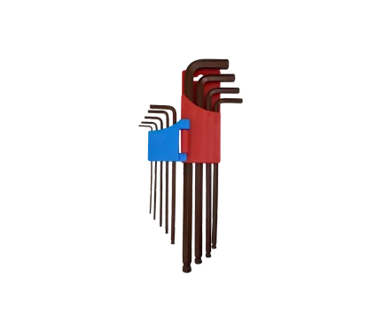 Taparia KBHM 9X MM Extra Long Ball Point Allen Key Set with 9 metric sizes | Alloy steel construction | Heat treated for strength | Rust resistant