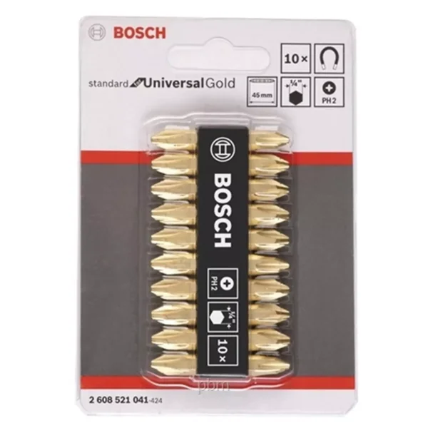 Bosch PH2 65mm Screwdriver Bit 2608521042 | Golden Star Phillips Driver Bit