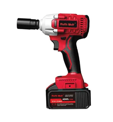 Ralli Wolf RIW21V Cordless Impact Wrench |380Nm max torque | 2060 RPM no-load speed | 4000mAh battery capacity | Lightweight 1.62kg design.
